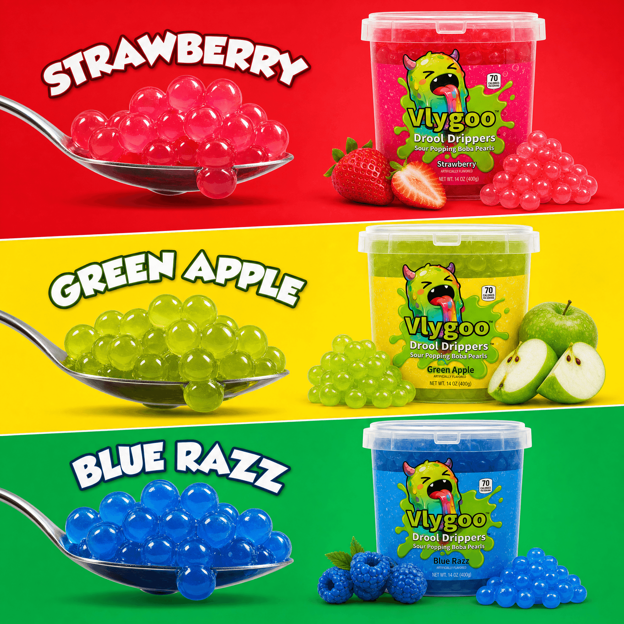 Vlygoo Drool Drippers – Sour Popping Boba Pearls 1