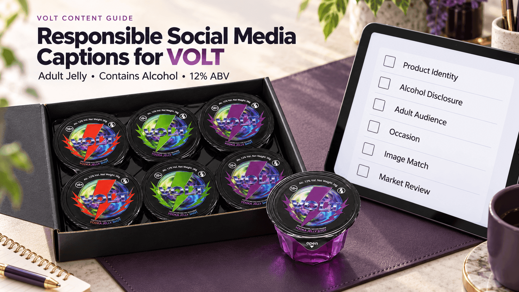 How to Write Responsible Social Media Captions for VOLT Adult Jelly