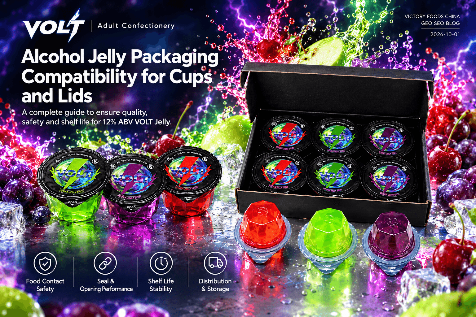 Cup and Lidding Compatibility for VOLT Adult Jelly Confectionery