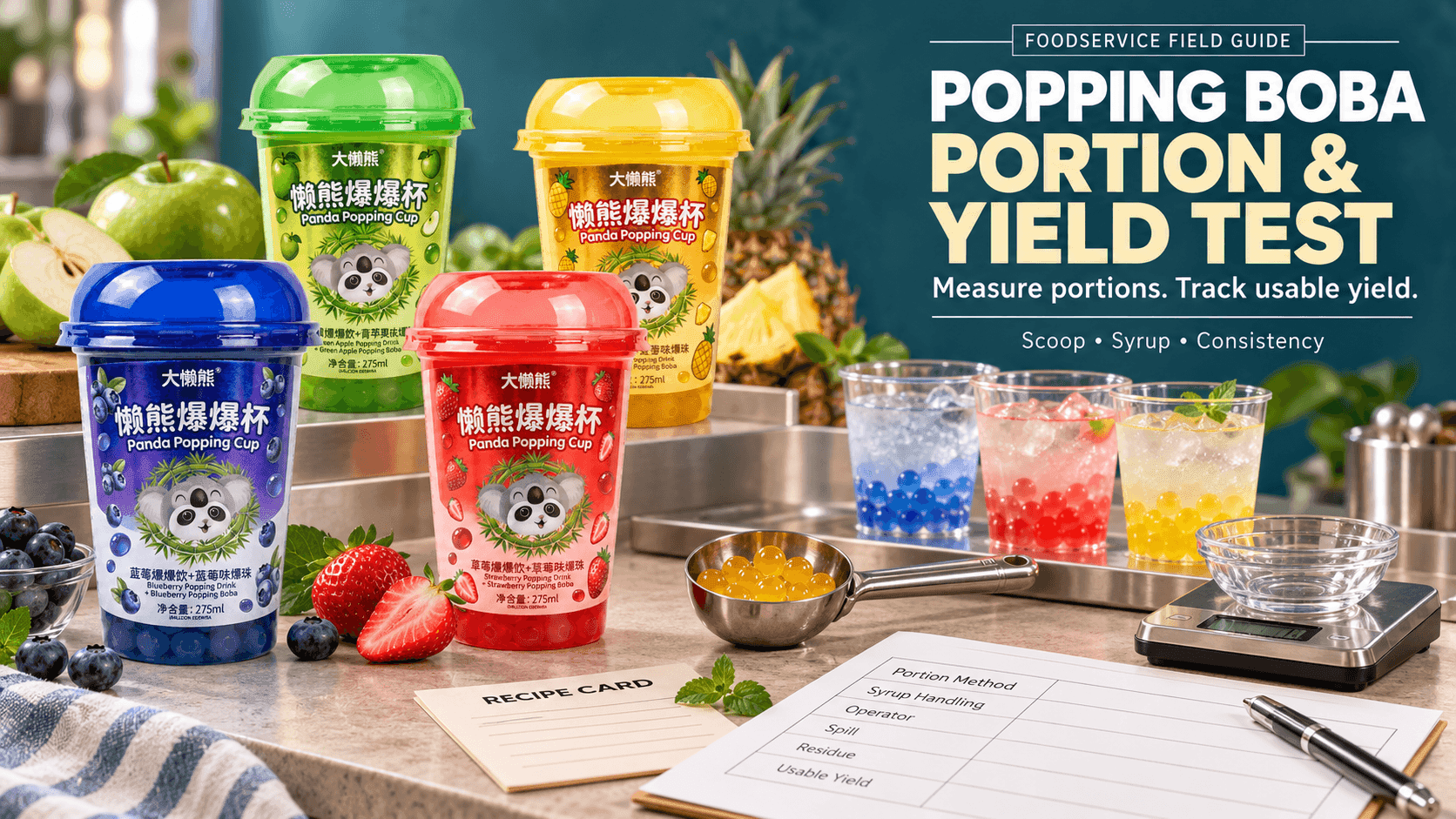 How to Build a Popping Boba Portion and Yield Test for Foodservice