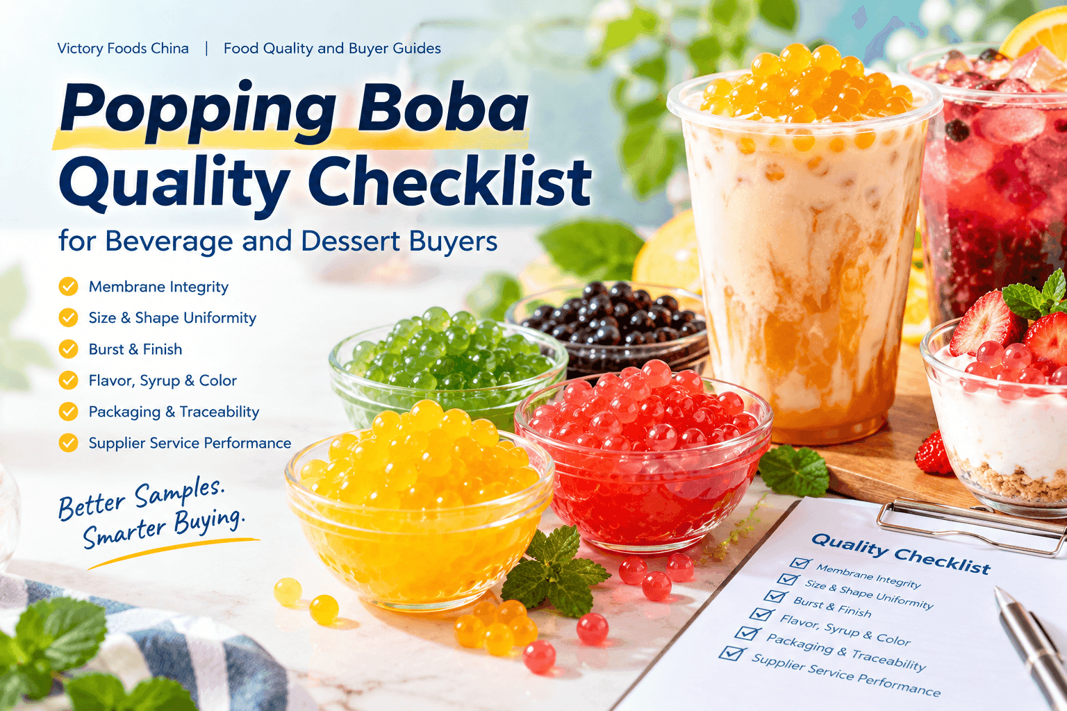 Popping Boba Quality Checklist for Beverage and Dessert Buyers